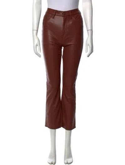 Pre-owned Mother Flared Pants In Brown