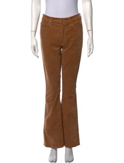Pre-owned Mother Flared Pants In Brown