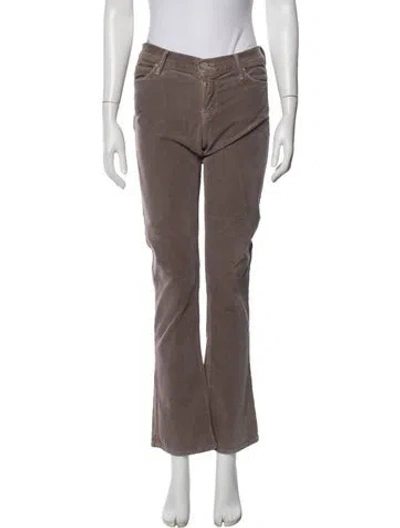 Pre-owned Mother Flared Pants In Brown