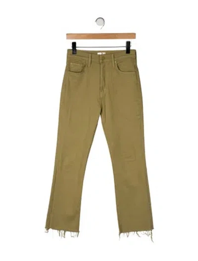 Pre-owned Mother Flared Pants In Green
