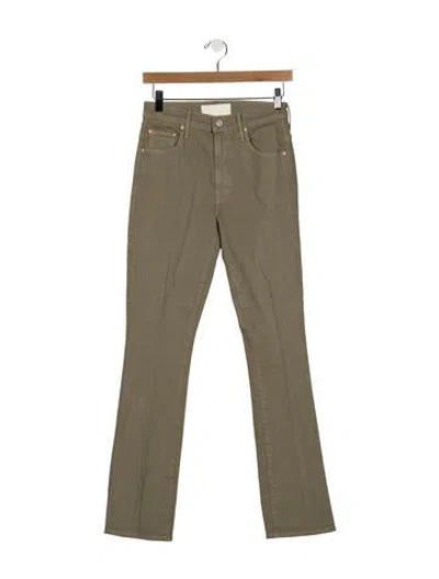 Pre-owned Mother Flared Pants In Green