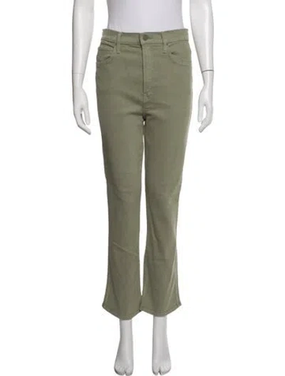 Pre-owned Mother Flared Pants In Green