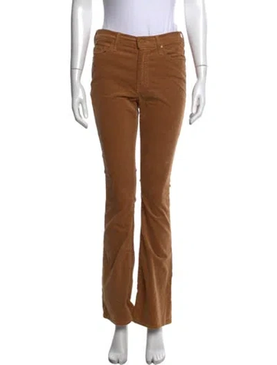 Pre-owned Mother Flared Pants In Neutral
