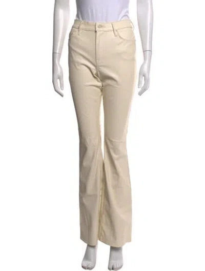 Pre-owned Mother Flared Pants In Neutrals