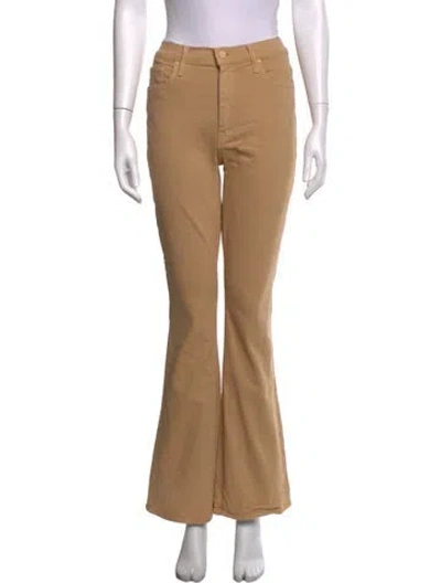 Pre-owned Mother Flared Pants In Neutrals