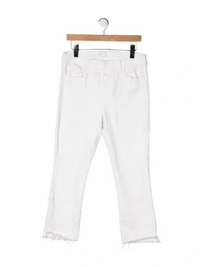 Pre-owned Mother Flared Pants In Neutrals/white