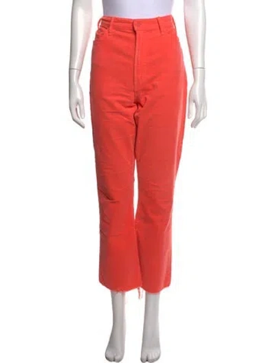 Pre-owned Mother Flared Pants In Pink