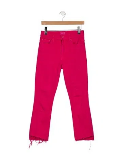 Pre-owned Mother Flared Pants In Pink