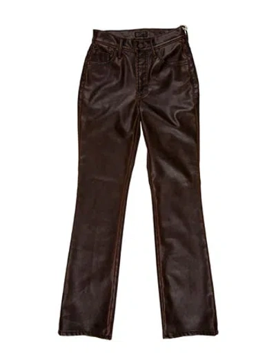 Pre-owned Mother Flared Pants W/ Tags In Brown