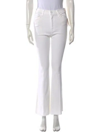 Pre-owned Mother Flared Pants W/ Tags In White