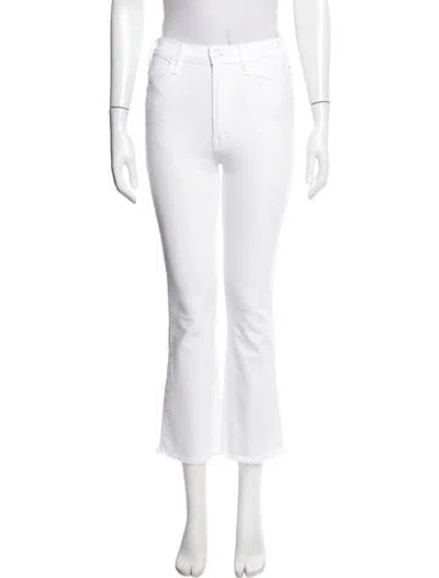 Pre-owned Mother Flared Pants In White