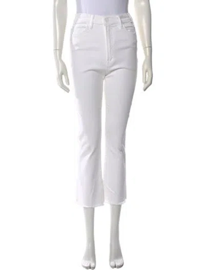 Pre-owned Mother Flared Pants In White