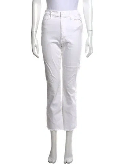 Pre-owned Mother Flared Pants In White