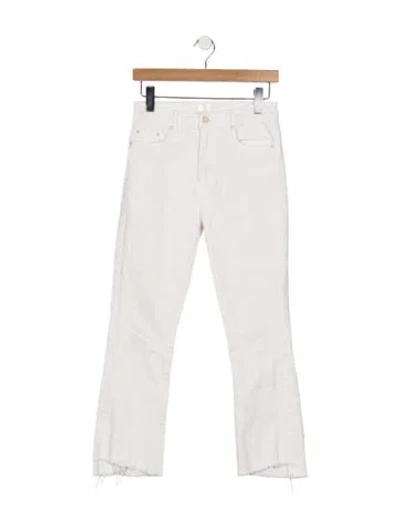 Pre-owned Mother Flared Pants In White