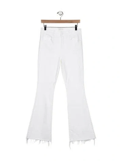 Pre-owned Mother Flared Pants In White