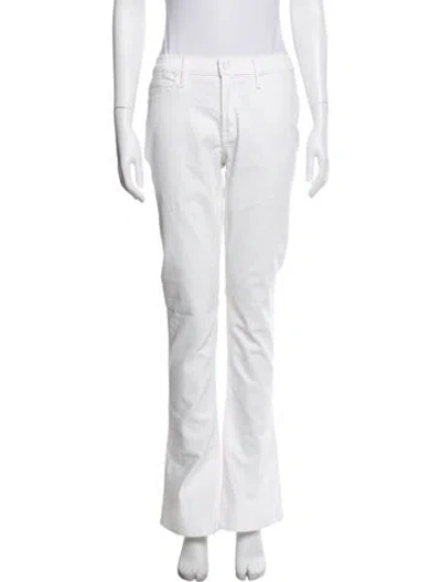 Pre-owned Mother Flared Pants In White