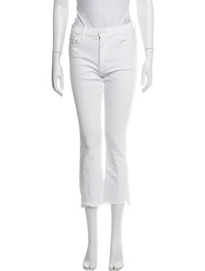 Pre-owned Mother Flared Pants In White