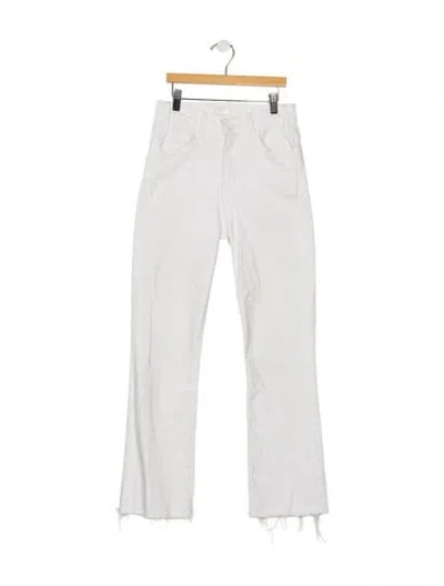 Pre-owned Mother Flared Pants In White