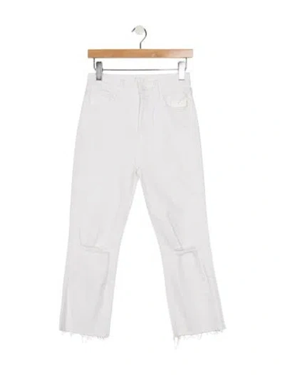 Pre-owned Mother Flared Pants In White