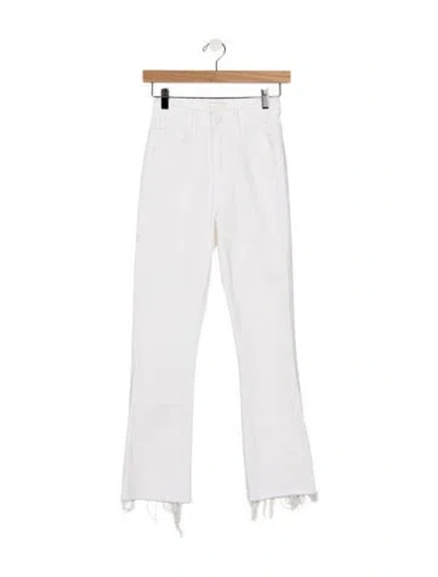 Pre-owned Mother Flared Pants In White