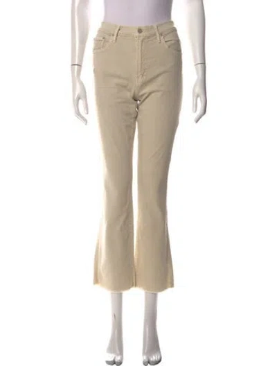 Pre-owned Mother Flared Pants In Yellow