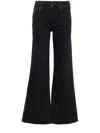 Mother Flared The Roller Fray Jeans In Black