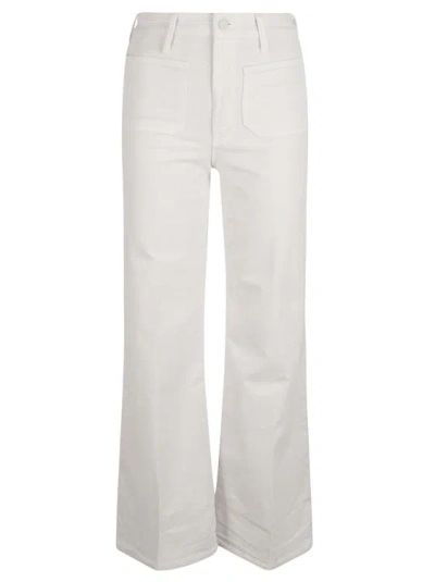 Mother Flared Trousers In White