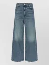 Mother Flood Wide Leg Jeans Belt Loops In Animal Print