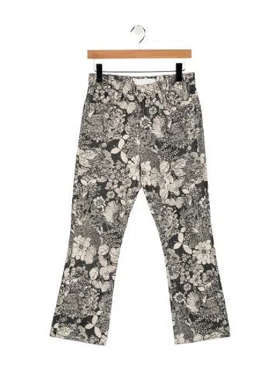 Pre-owned Mother Floral Print Flared Pants In Grey
