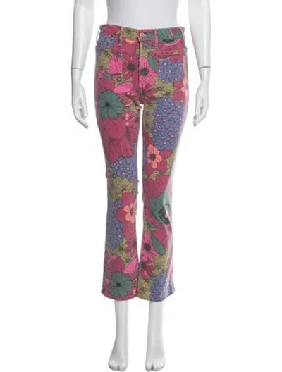 Pre-owned Mother Floral Print Flared Pants In Multi