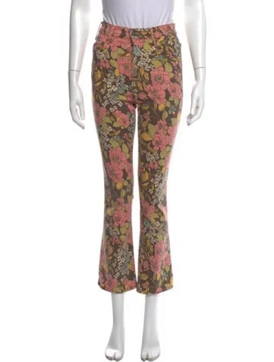 Pre-owned Mother Floral Print Flared Pants In Multi