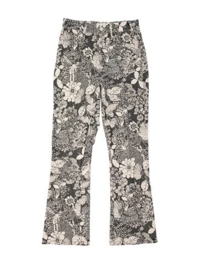 Pre-owned Mother Floral Print Flared Pants In Multicolor
