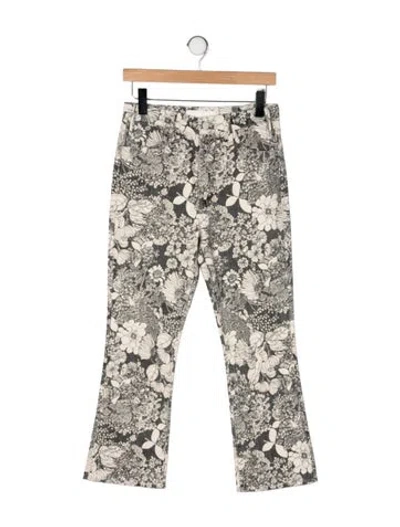 Pre-owned Mother Floral Print Flared Pants W/ Tags In Neutral