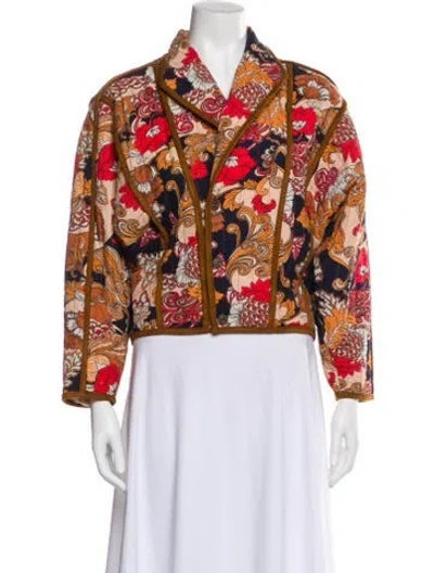 Pre-owned Mother Floral Print Jacket In Brown