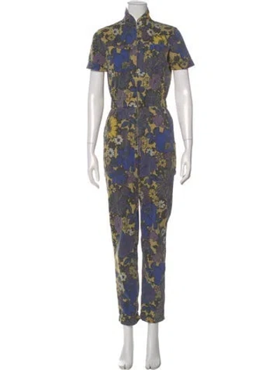 Pre-owned Mother Floral Print Jumpsuit In Neutral