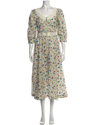 Pre-owned Mother Floral Print Long Dress W/ Tags In Multicolor