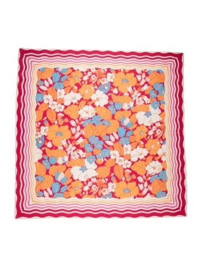 Pre-owned Mother Floral Print Scarf In Pink