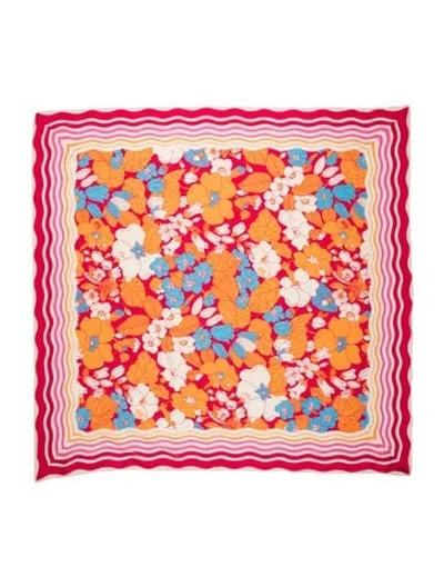 Pre-owned Mother Floral Print Scarf In Pink