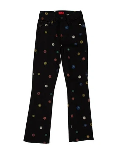 Pre-owned Mother Floral Print Skinny Leg Pants In Brown