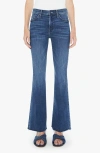 Mother Fray Hem Bootcut Jeans In Blue