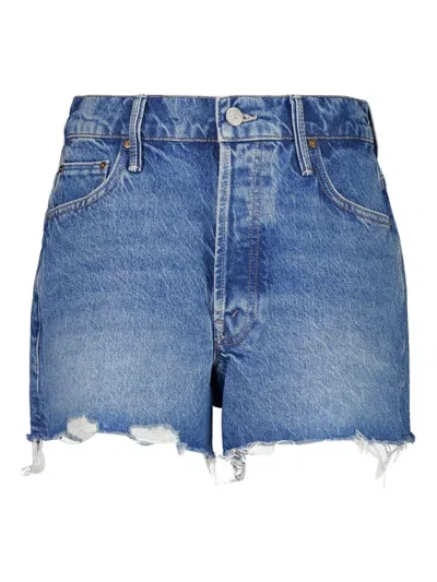 MOTHER FRAYED DENIM SHORTS