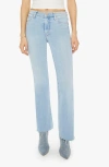 Mother The Tripper Ankle Fray All Over The Map Jeans In Blue - Size 29