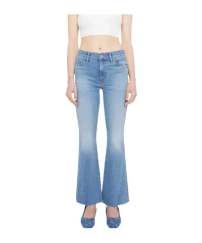 Mother Frayed-hem Jeans In Blue