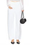 Mother Full Pipe Ankle Wide-leg Pants In Picket Fence In White