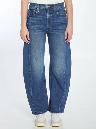 Mother Full-pipe Flood Jeans In Blue