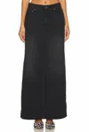 Mother The Fun Dip Slice Maxi Skirt In Black