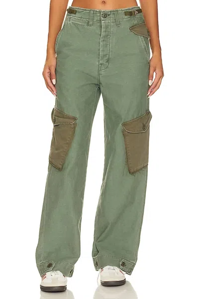 Mother G. I. Jane Greaser Nerdy Pant In On The Double In Green