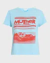 Shop Mother Goodie Goodie Short-sleeve Boxy Cotton Tee In  Racecar