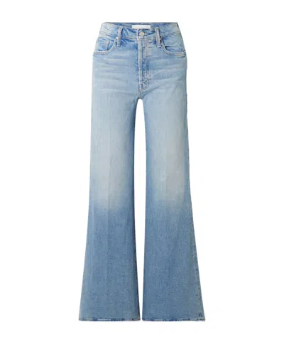 Mother Gradient Wash Flared Jeans In Blue