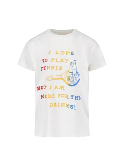 Mother Crew Neck Graphic Print Regular Fit T-shirt In White